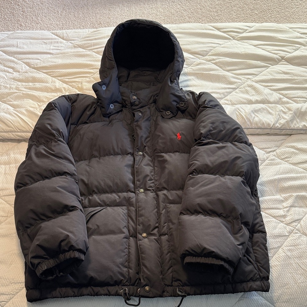 Polo by Ralph Lauren Men's black dark Puffer Jacket size XL warm down